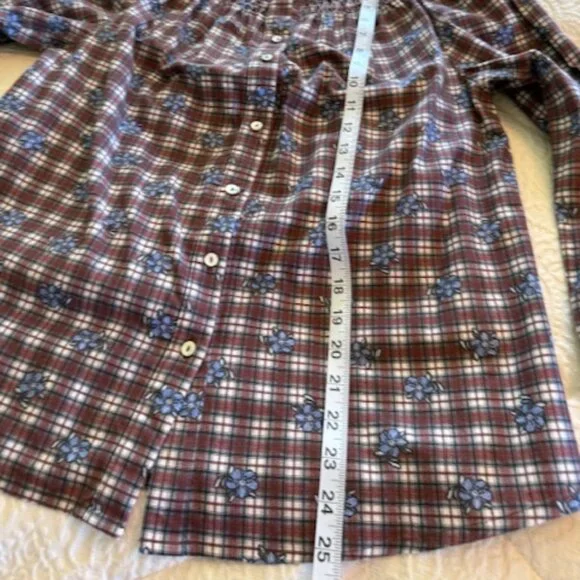 EUC Andion Amelia Blouse Ren Plaid Size S - Picture 5 of 6